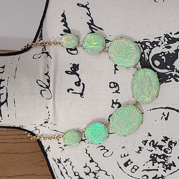 Jewelry - Opal look holographic iridescent adjustable statement necklace